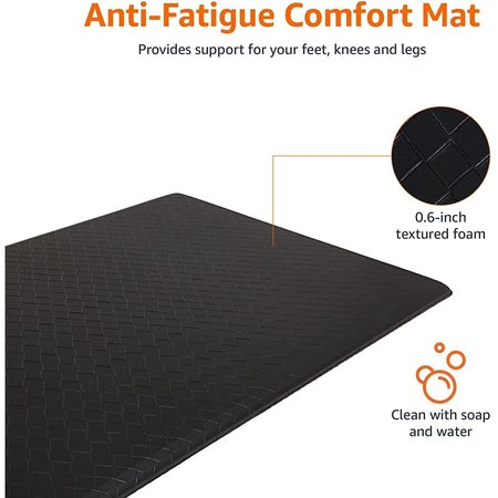 LDS INDUSTRIES Global Industrial„¢ MobilePro Anti Fatigue Mat 3/4" Thick 2' x 1.5' Black 1010806